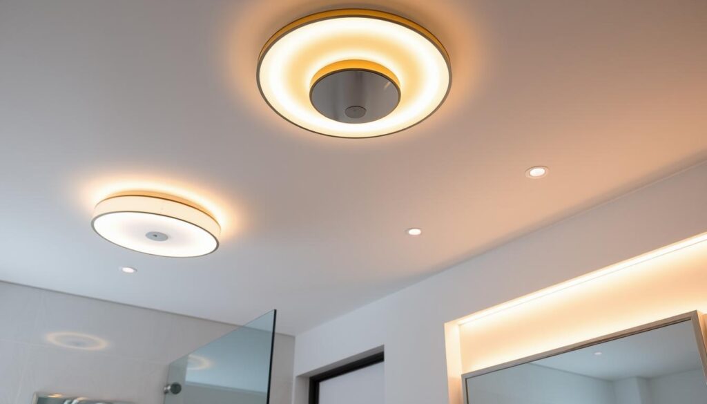 illuminazione soffitto bagno